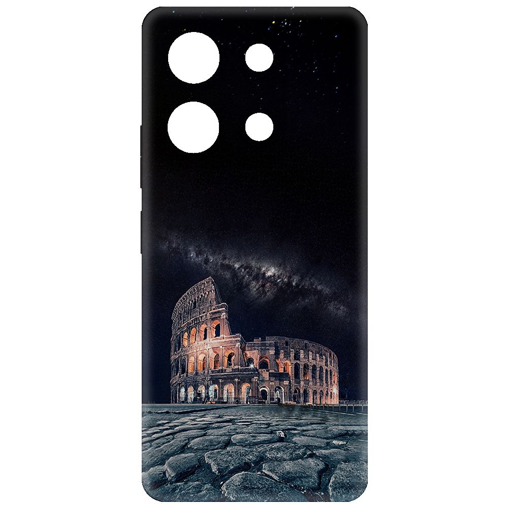 

Чехол-накладка Krutoff Soft Case Италия, Колизей для INFINIX Note 30i черный