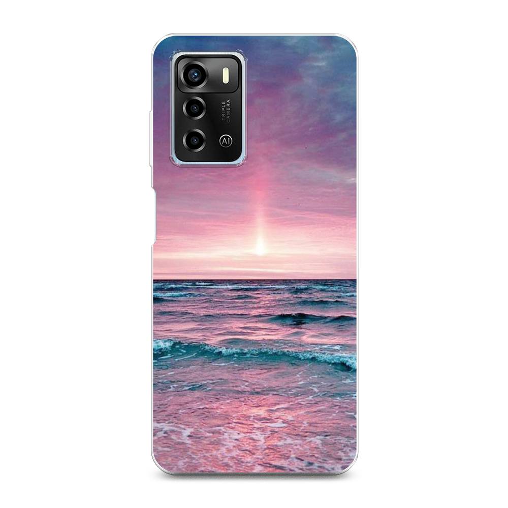 

Чехол для ZTE Blade A72/V40 Vita "Восход 3", Розовый;голубой, 135450-2