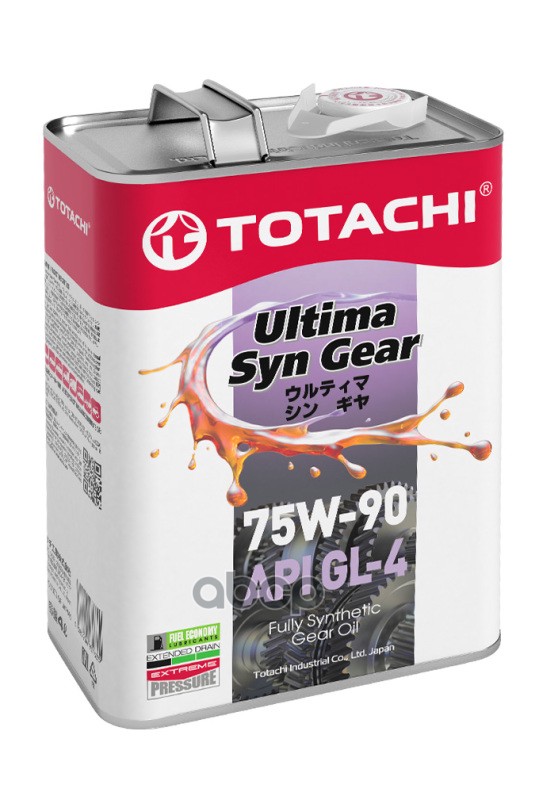 

Totachi Ultima Syn-Gear 75w-90 Gl-4 4л TOTACHI арт. G3504