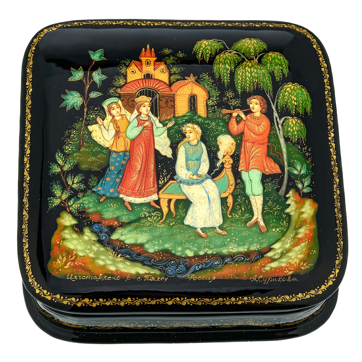 

Шкатулка с художественной росписью "Снегурочка", Разноцветный