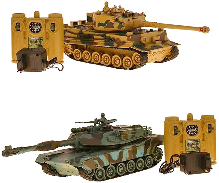 Радиоуправляемый танковый бой ZEGAN Abrams M1A2PK США + GERMAN TIGER Германия ZG-99823 zegan радиоуправляемый танковый бой zg 820