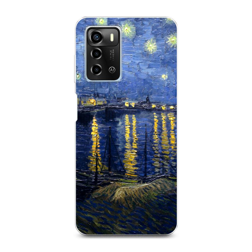 

Чехол для ZTE Blade A72/V40 Vita "Звездная ночь над Роной", Синий;желтый, 135450-4