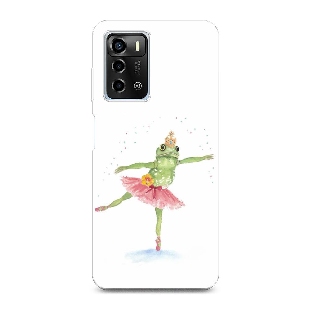 

Чехол для ZTE Blade A72/V40 Vita "Лягушка-балерина", Зеленый, 135450-4