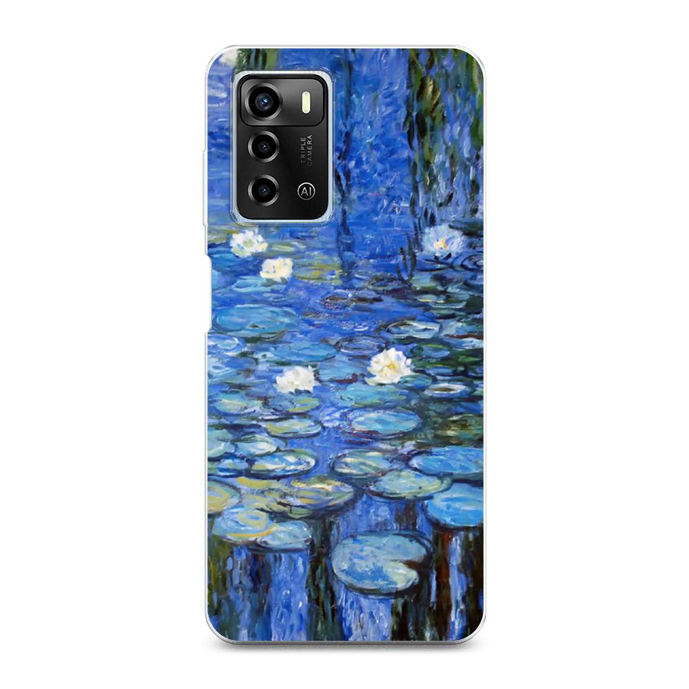 

Чехол для ZTE Blade A72/V40 Vita "Нарисованный пруд", Синий;зеленый, 135450-4