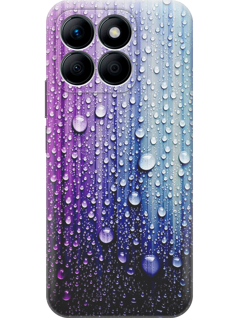 

Силиконовый чехол на Honor X8b с принтом "Капли на голубом", Прозрачный;голубой;фиолетовый, 781973241