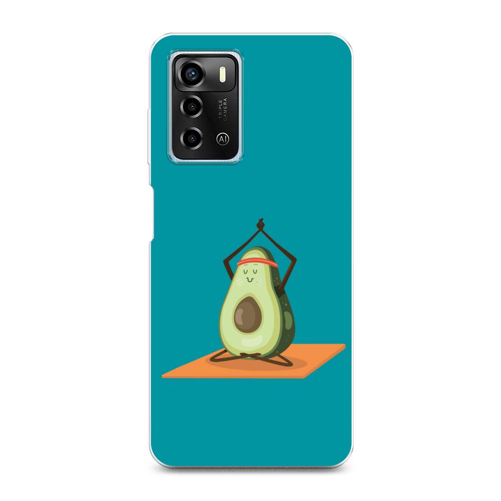 

Чехол для ZTE Blade A72/V40 Vita "Расслабься с авокадо", Голубой, 135450-6