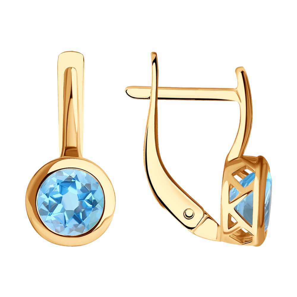 

Серьги из красного золота SOKOLOV 728157, топаз, 728157