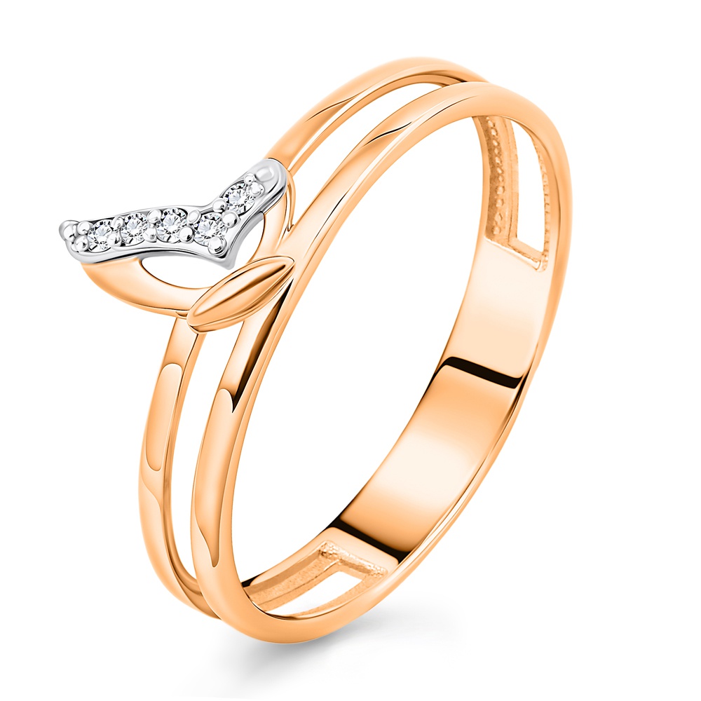 

Кольцо из золота р.  585Gold 301011758, фианит, 301011758