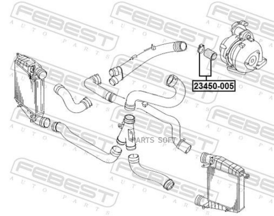 

FEBEST 23450-005 Патрубок фильтра воздушного AUDI Q7 2007-2015 23450-005
