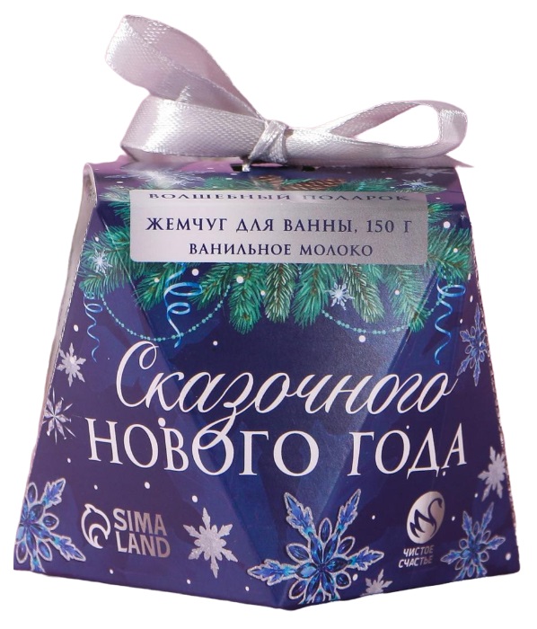

Жемчуг в треугольной коробке «Сказочного нового года» 150 г, ваниль 6980009, Голубой