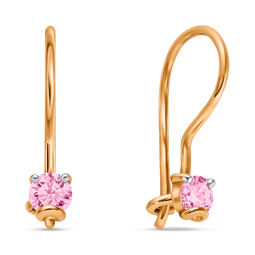 

Серьги из золота 585Gold 602001322, фианит, 602001322