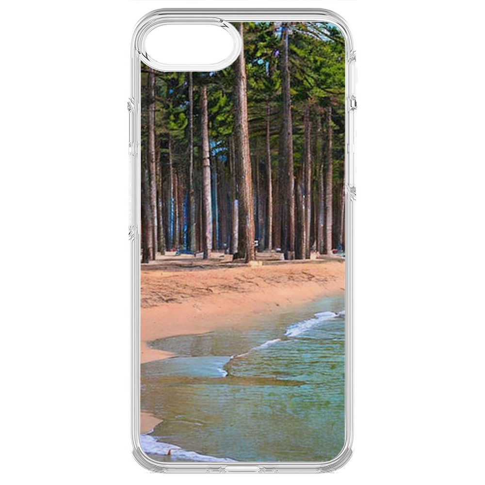 

Чехол-накладка Krutoff Clear Case Сосновый пляж для iPhone 6S, Прозрачный