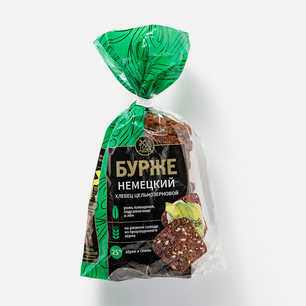 

Хлеб цельнозерновой Хлебный дом Бурже немецкий, 350 г