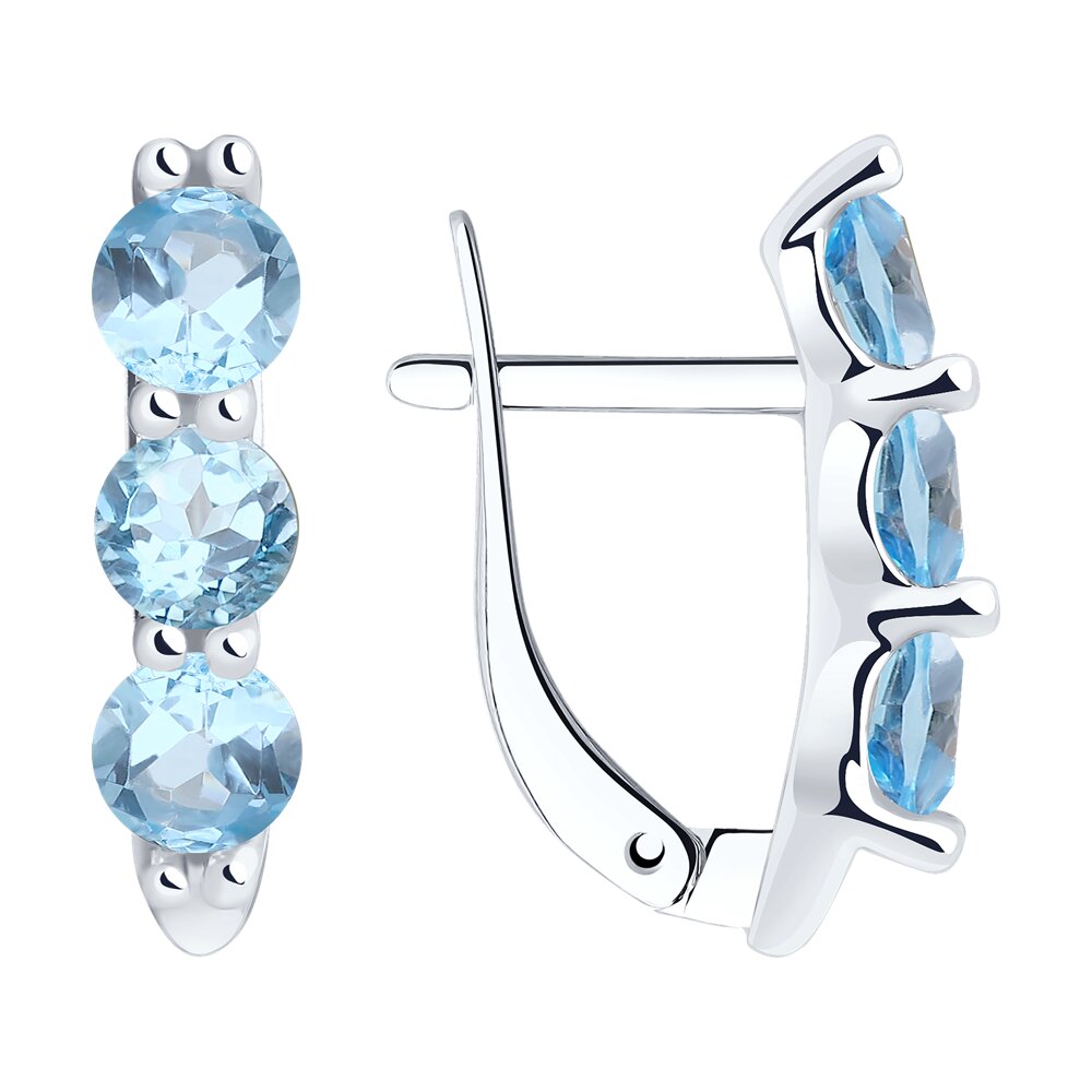 

Серьги из серебра с топазом Diamant 94-320-00588-1, 94-320-00588-1