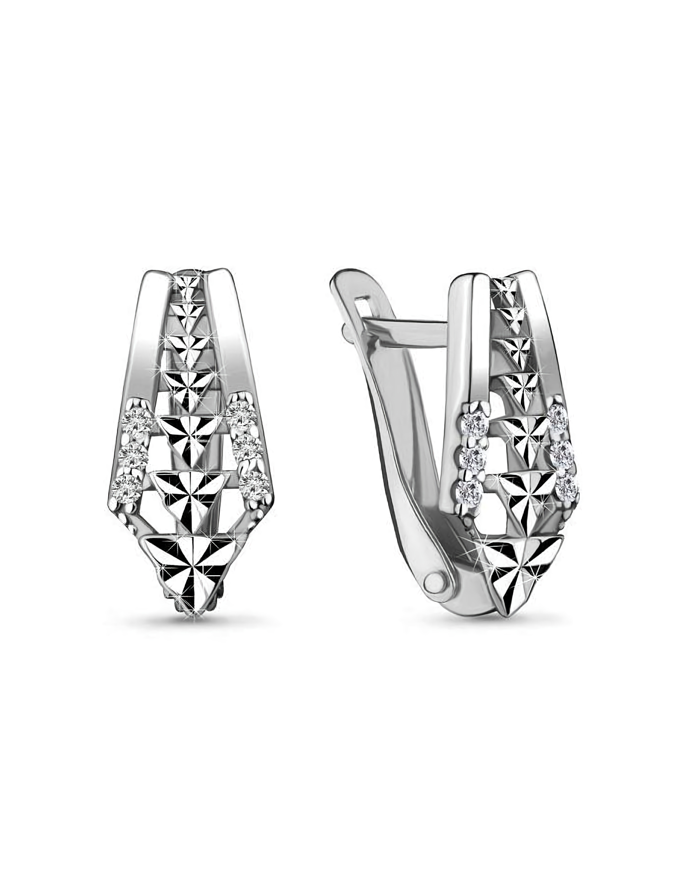 

Серьги из серебра TEO MAORI 848144А.5, фианит, 848144А.5