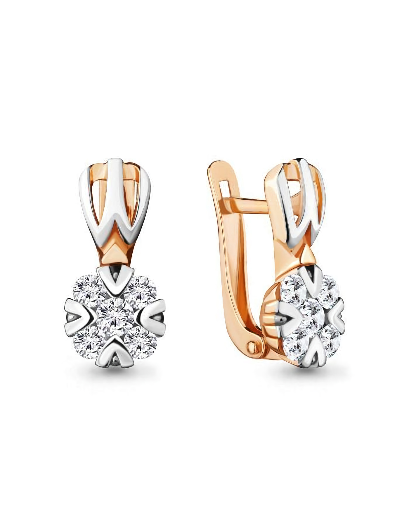 

Серьги из серебра TEO MAORI 848113А.6, фианит, 848113А.6