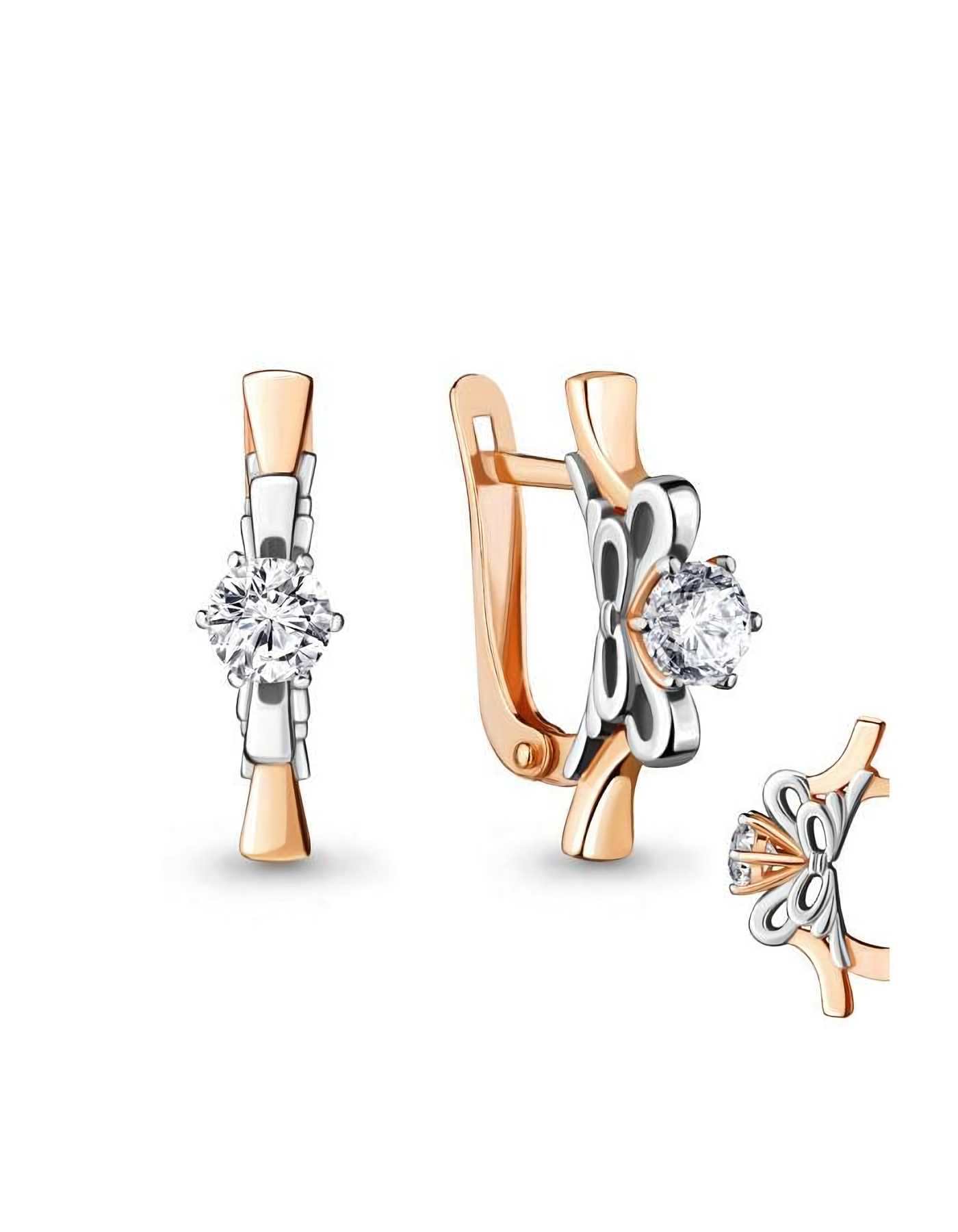 

Серьги из серебра TEO MAORI 848050А.6, фианит, 848050А.6