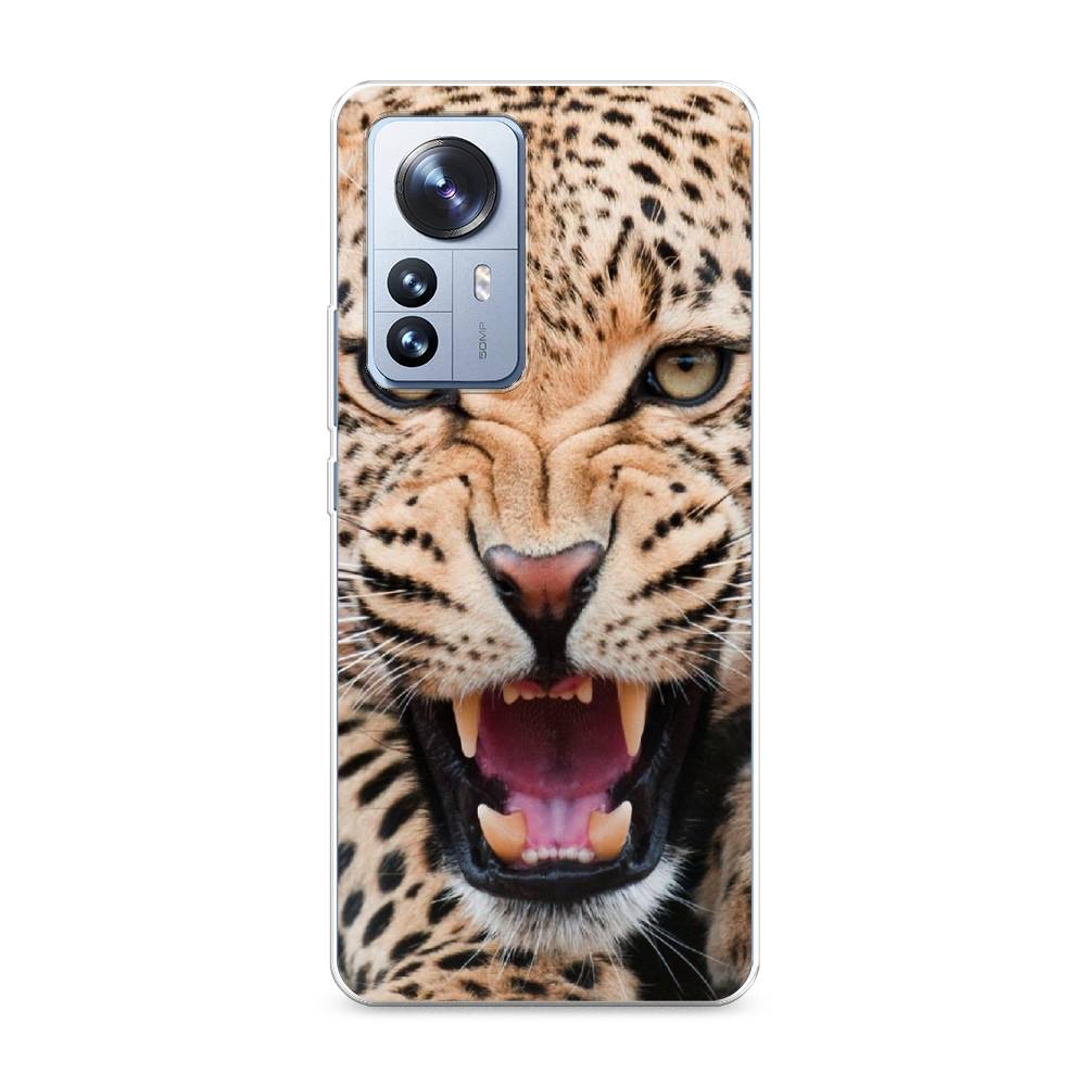 

Чехол на Xiaomi 12 Pro "Леопард 3d", Бежевый;черный, 314450-6
