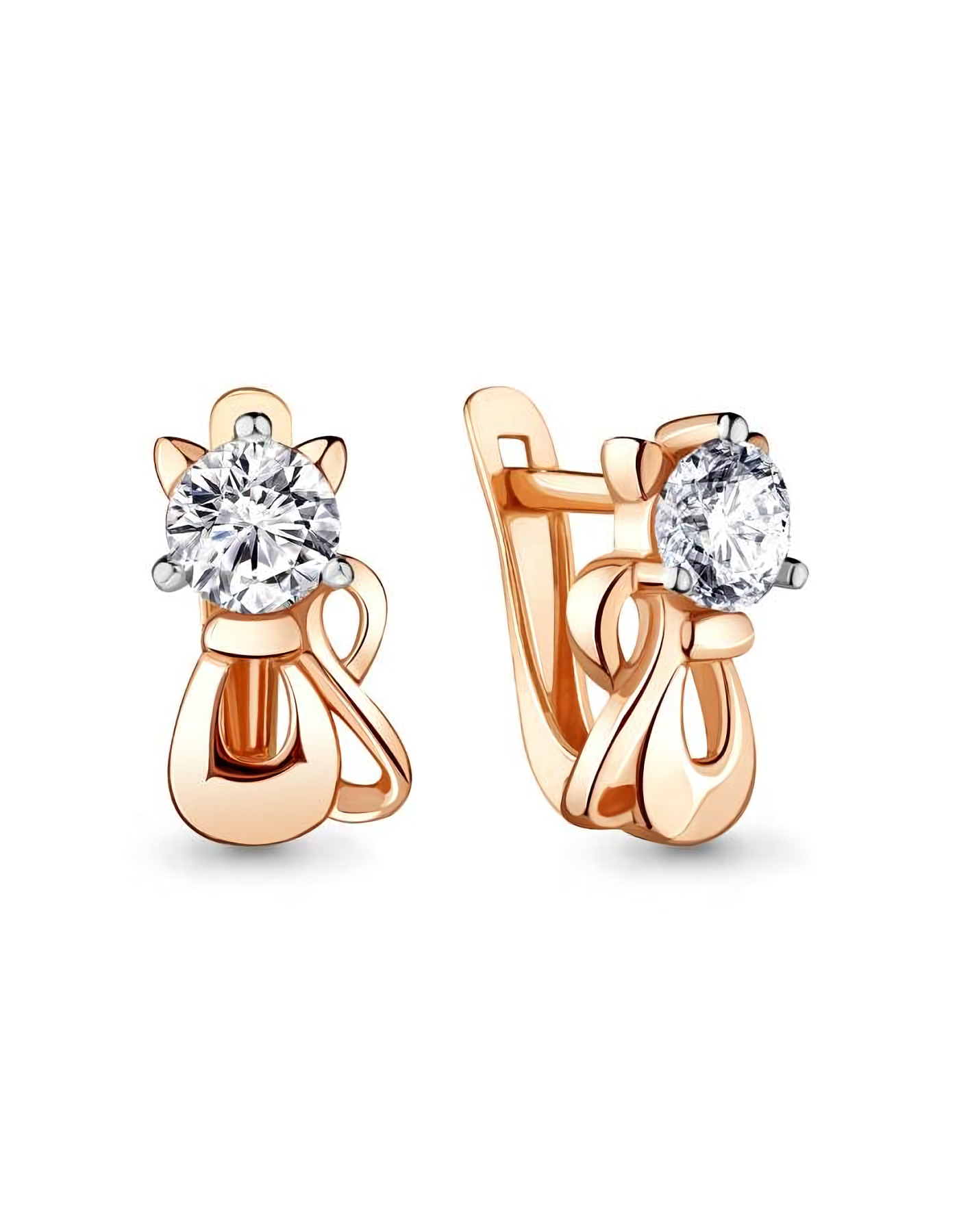 

Серьги из серебра TEO MAORI 848010А.6, фианит, 848010А.6