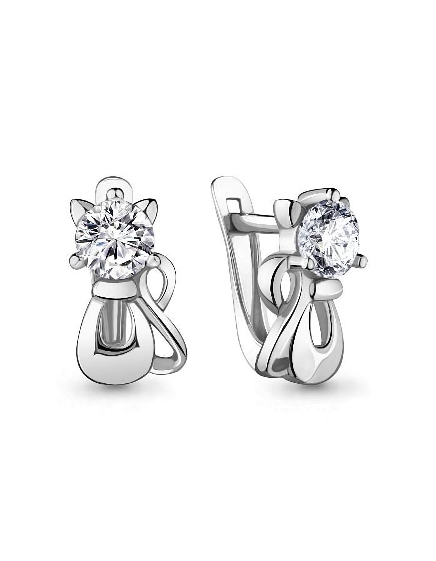 

Серьги из серебра TEO MAORI 848010А.5, фианит, 848010А.5