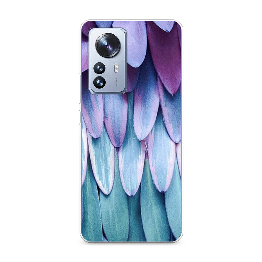 

Чехол на Xiaomi 12 Pro "Синее перо", Фиолетовый;голубой, 314450-3