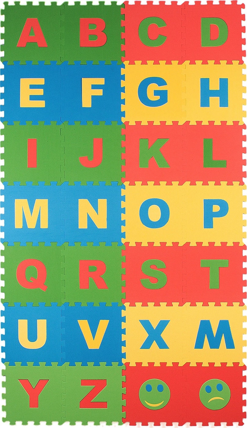 фото Коврик-пазл детский eco cover английский алфавит, 25x25