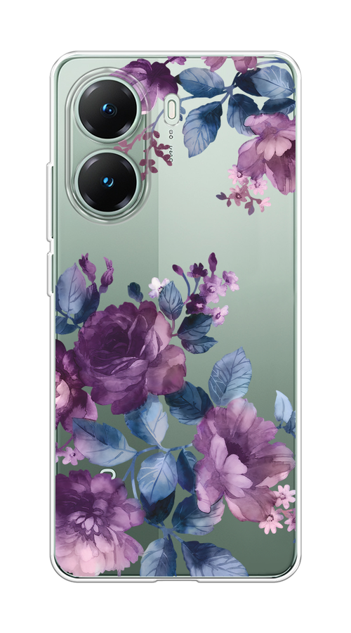 

Чехол на Poco X7 Pro "Purple Blossoms", Синий;фиолетовый, 324050-1