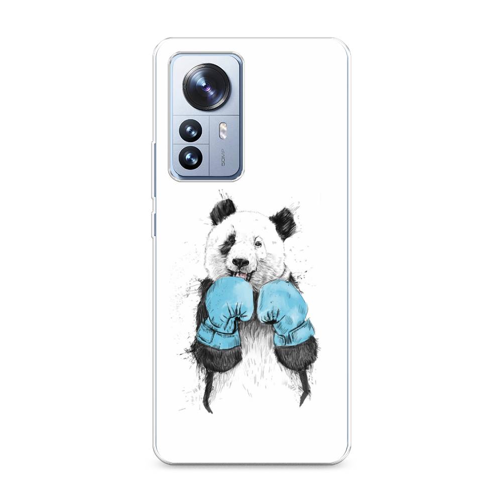 

Чехол на Xiaomi 12 Pro "Панда боксер", Голубой;белый;серый, 314450-1