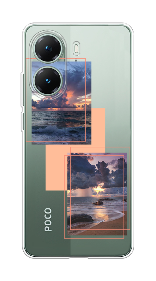 

Чехол на Poco X7 Pro "Sky collage", Розовый;прозрачный;синий, 324050-1