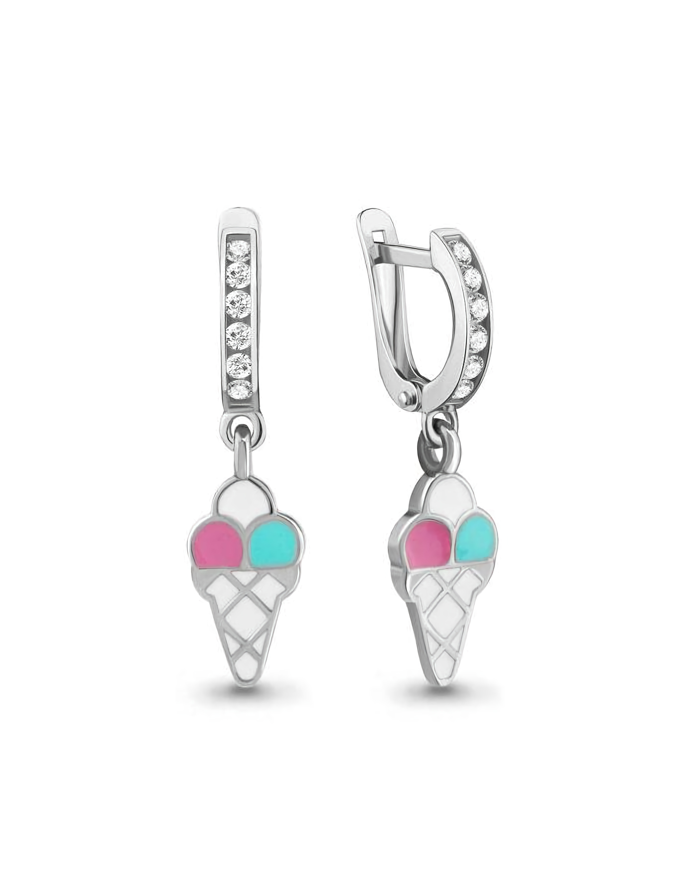 

Серьги подвески из серебра TEO MAORI 846538А.5, фианит, 846538А.5