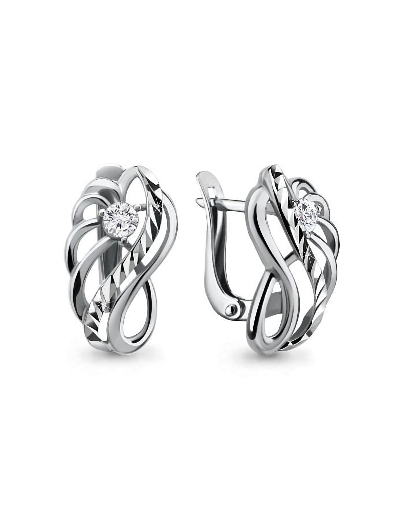 

Серьги из серебра TEO MAORI 846514А.5, фианит, 846514А.5