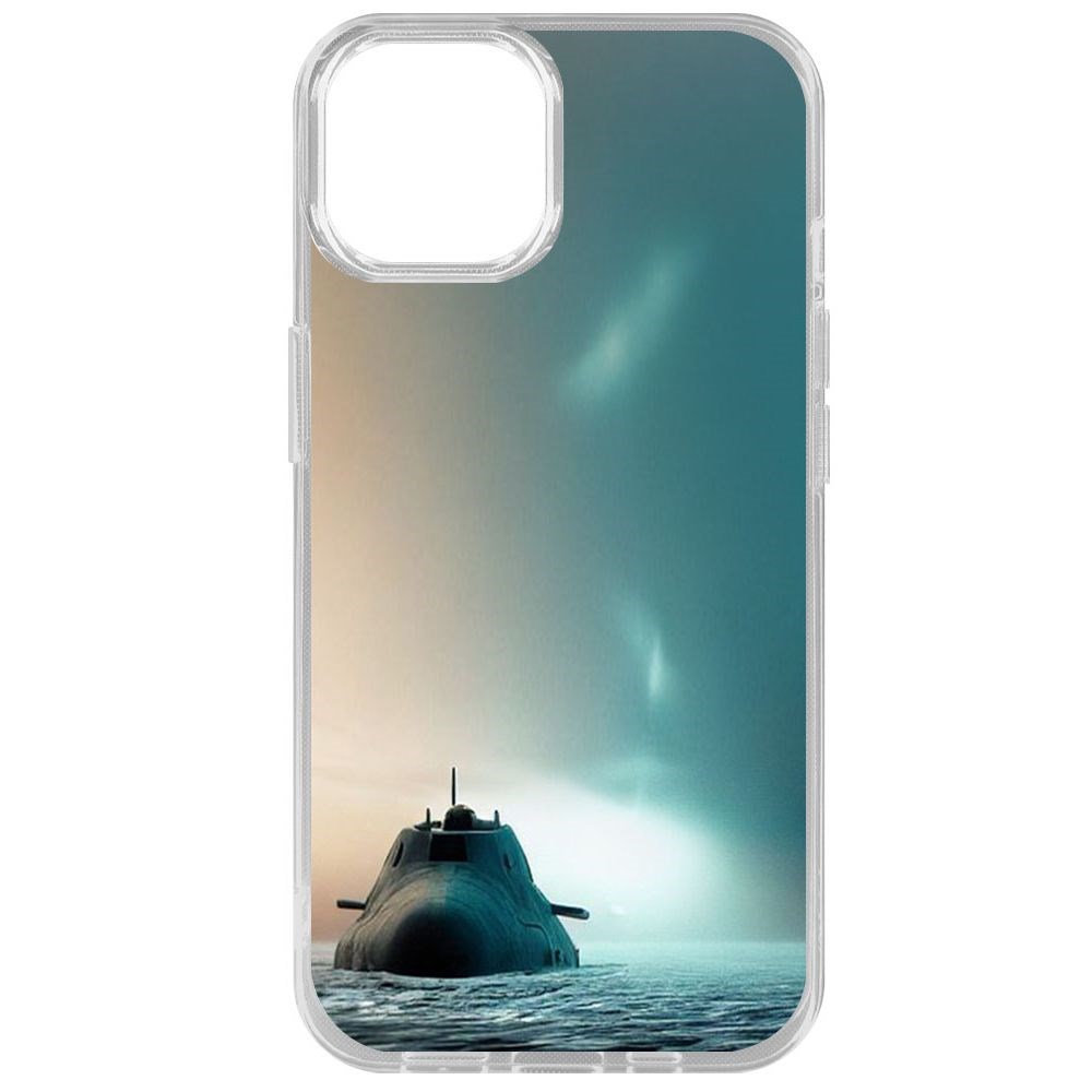 

Чехол-накладка Krutoff Clear Case Подлодка для iPhone 14, Прозрачный
