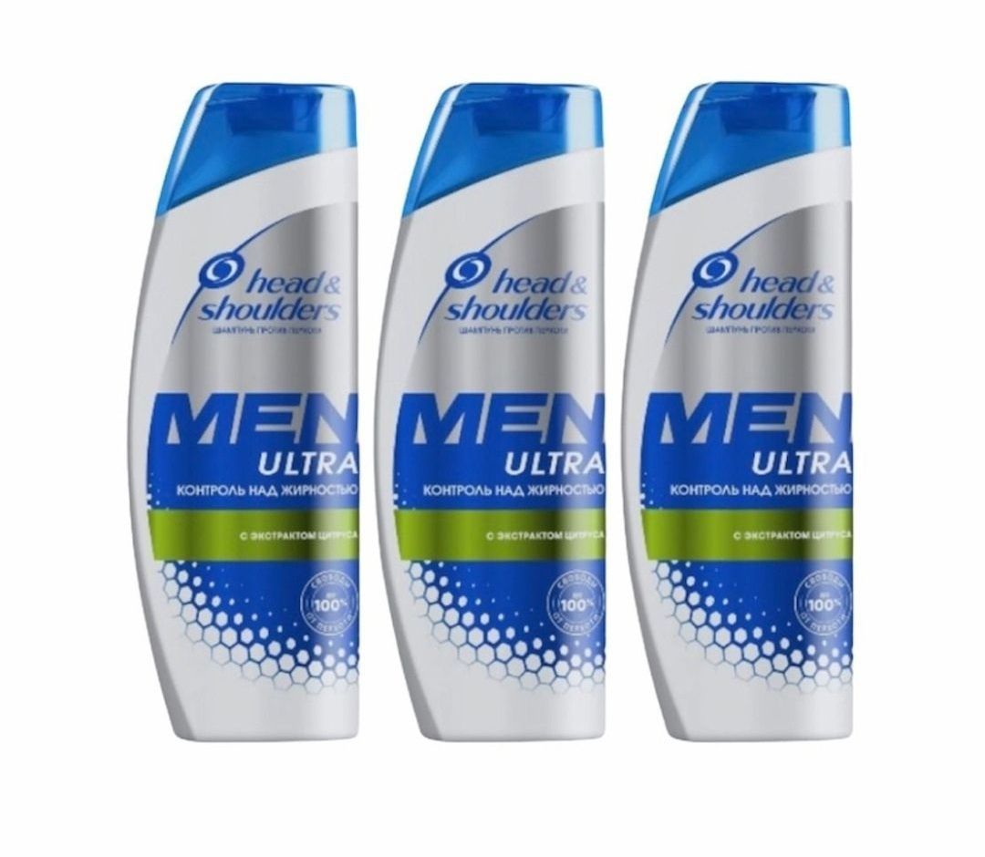 Шампунь и бальзам-ополаскиватель Head & Shoulders MEN С цитрусом 2в1 400 мл 3 шт