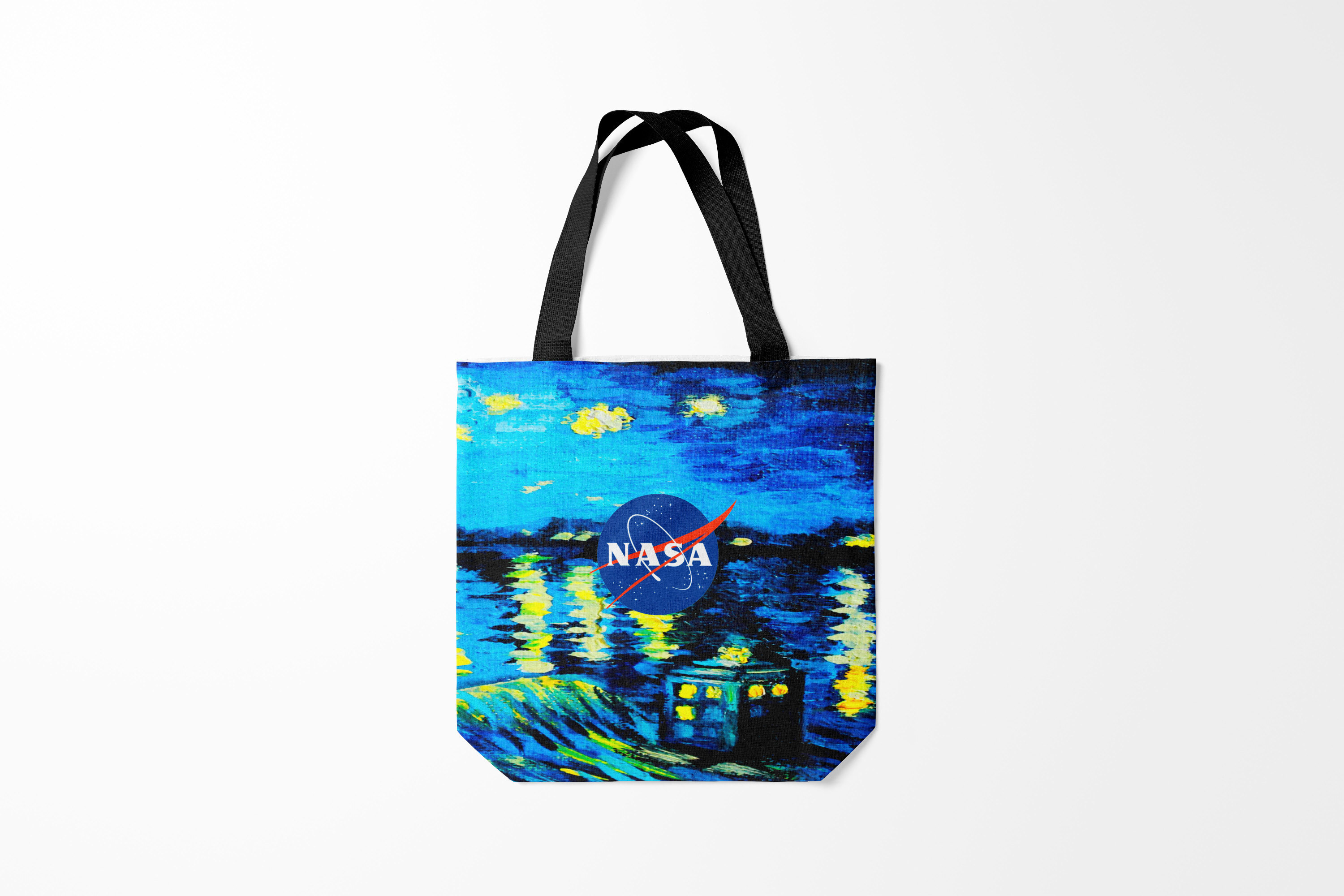 

Сумка шoппер унисекс Burnettie Модные NASA ВАНГОГ, синий, Модные NASA ВАНГОГ