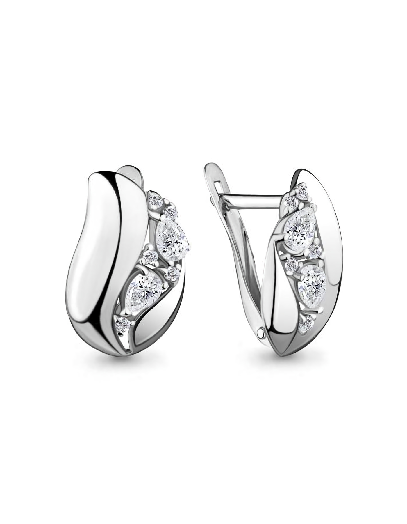 

Серьги из серебра TEO MAORI 845858А.5, фианит, 845858А.5