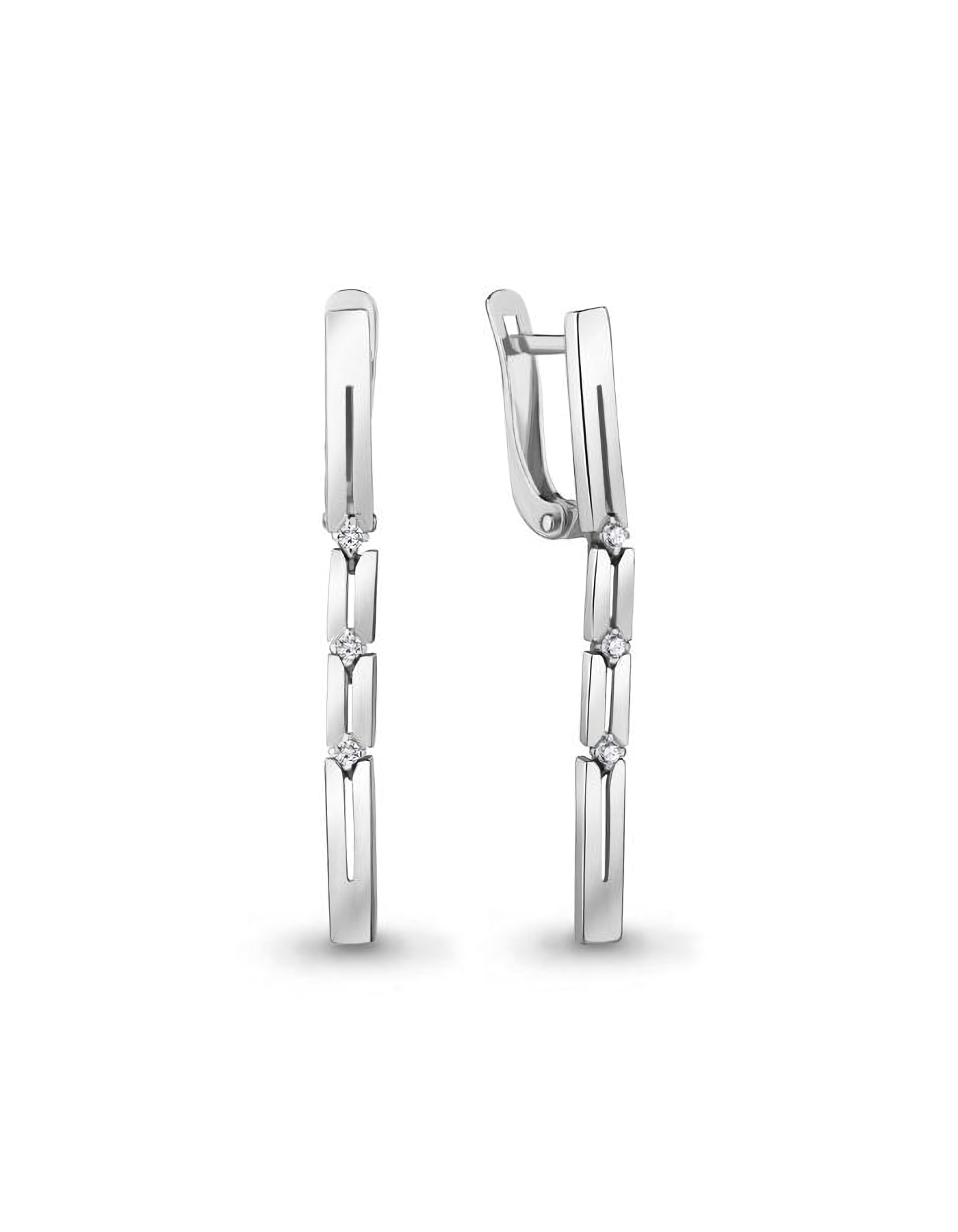 

Серьги подвески из серебра TEO MAORI 845516А.5, фианит, 845516А.5