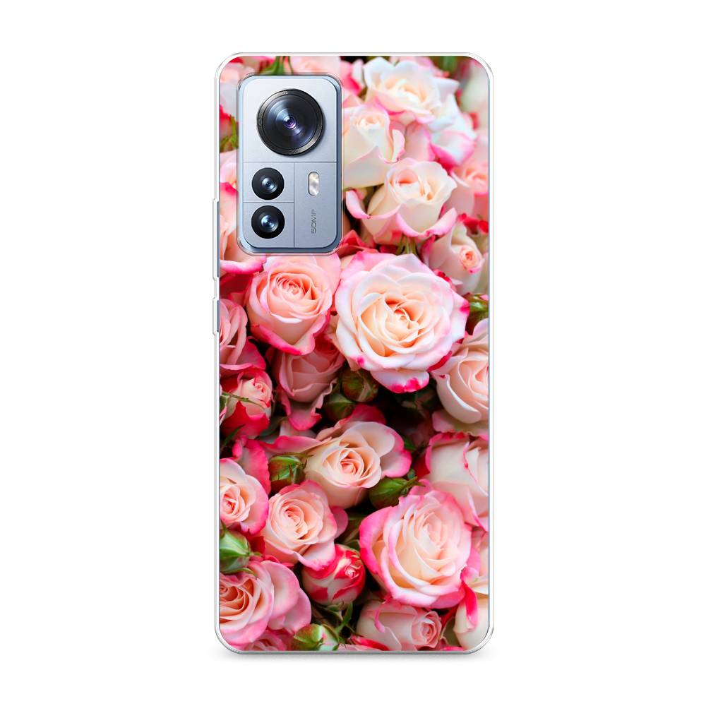 

Чехол на Xiaomi 12 Pro "Много роз", Розовый, 314450-2