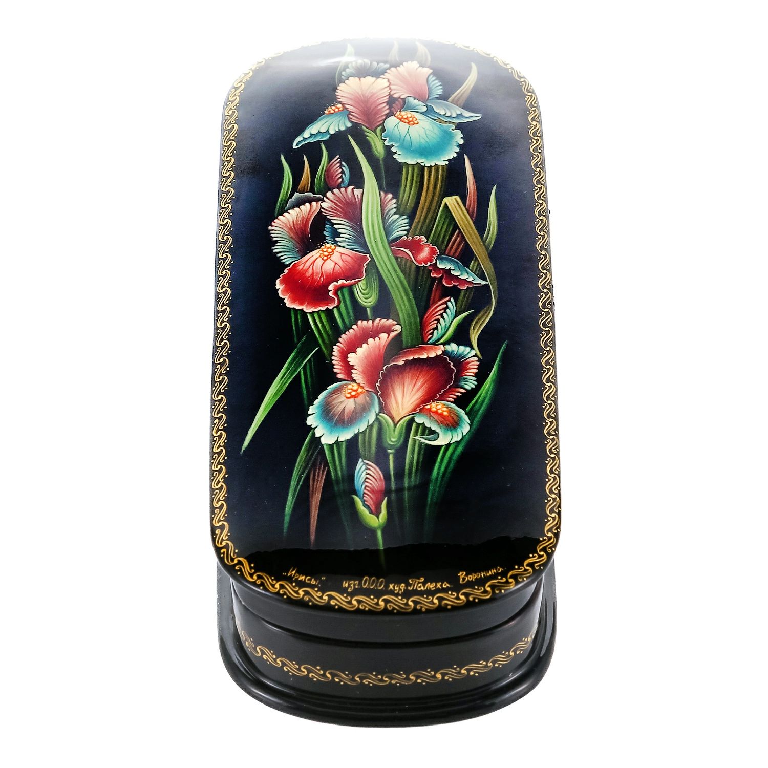 

Шкатулка с художественной росписью "Ирисы", Разноцветный