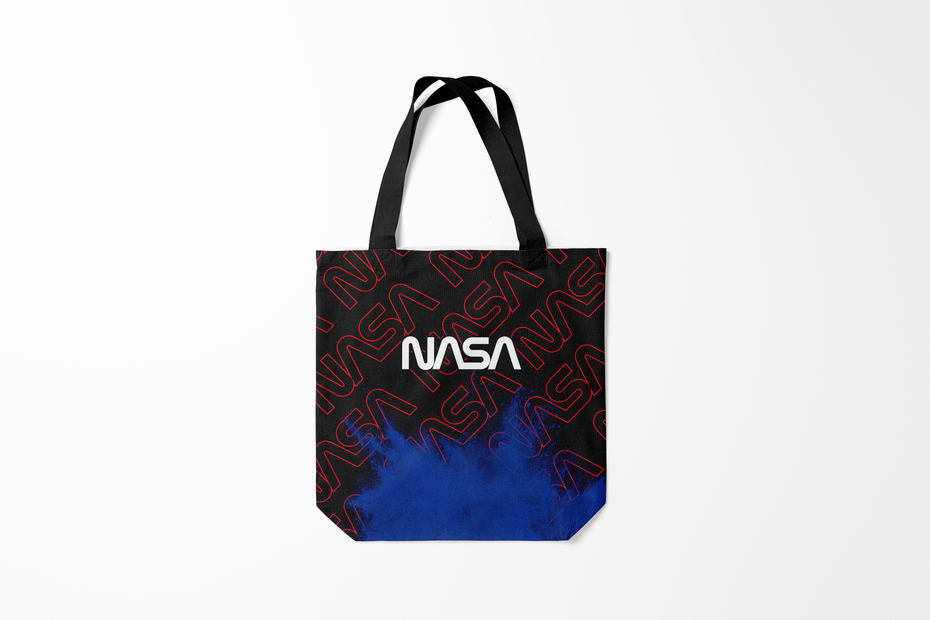 

Сумка шoппер унисекс Burnettie Модные NASA НАСА, черный, Модные NASA НАСА