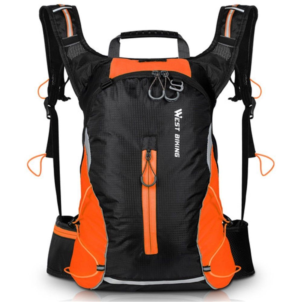 Рюкзак унисекс Grand Price Bag WB черный с оранжевым, 48x32x11 см