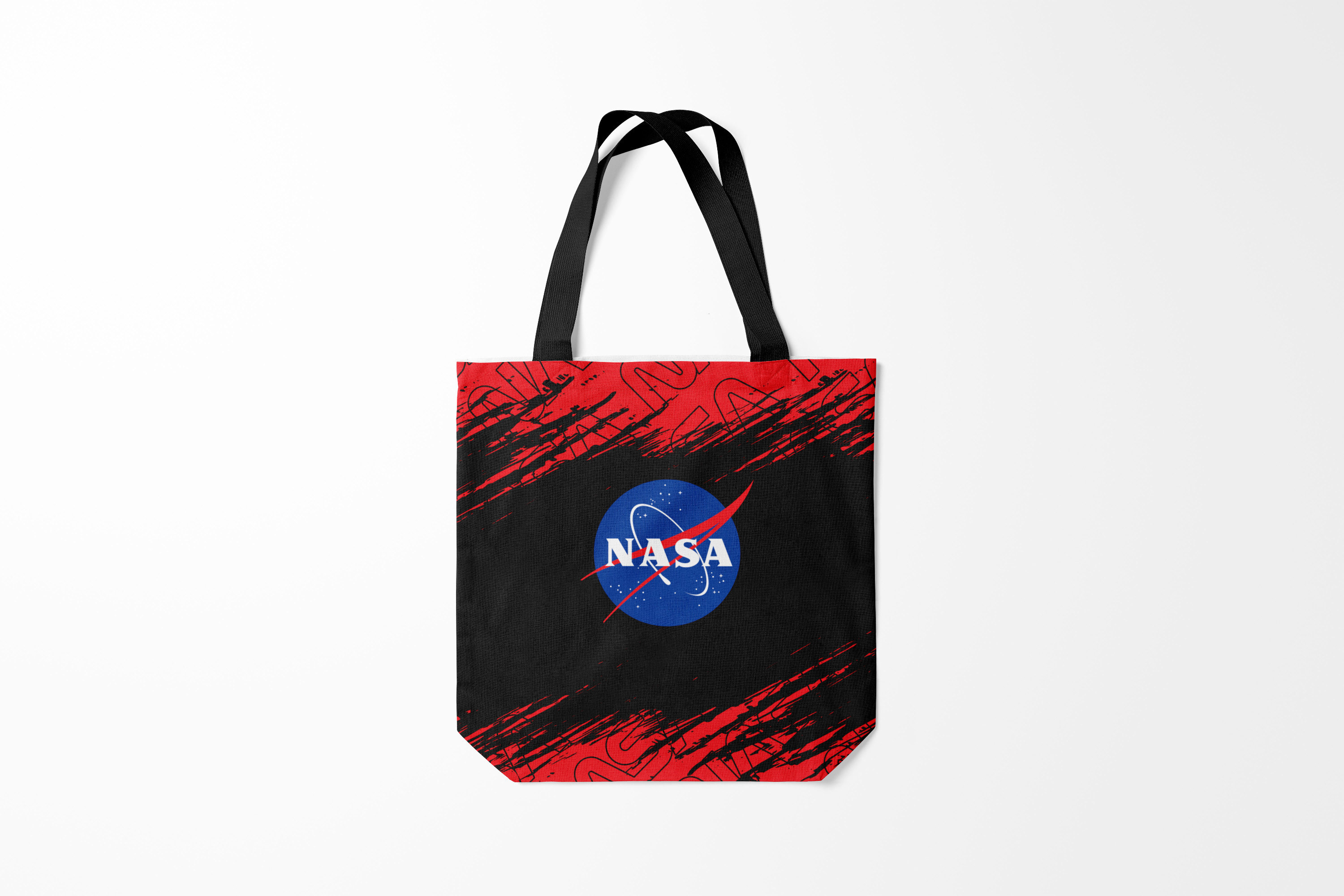 

Сумка шoппер унисекс Burnettie Модные NASA НАСА, черный, Модные NASA НАСА