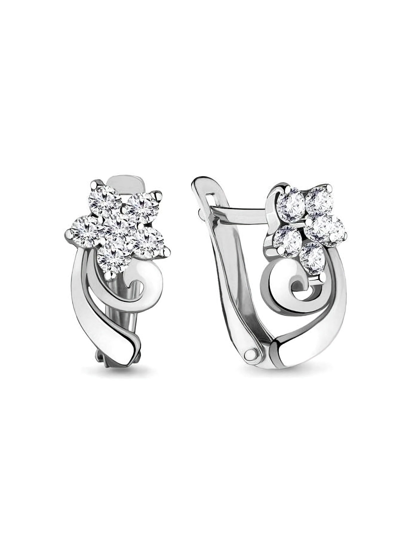 

Серьги из серебра TEO MAORI 845371А.5, фианит, 845371А.5