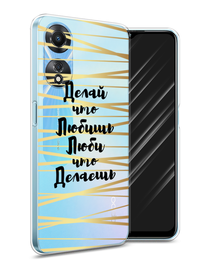 

Чехол Awog на Oppo A58 5G "Синий цветок на черном", Черный;голубой;синий, 2512450-8