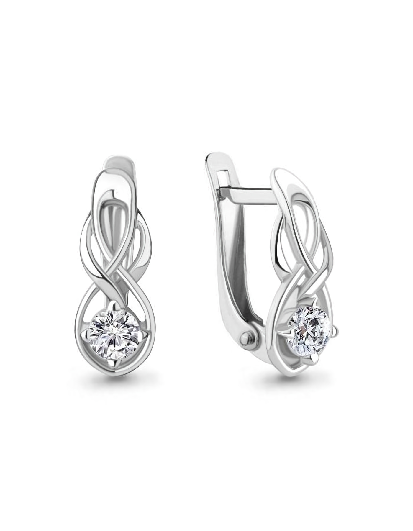 

Серьги из серебра TEO MAORI 8437151А.5, фианит, 8437151А.5