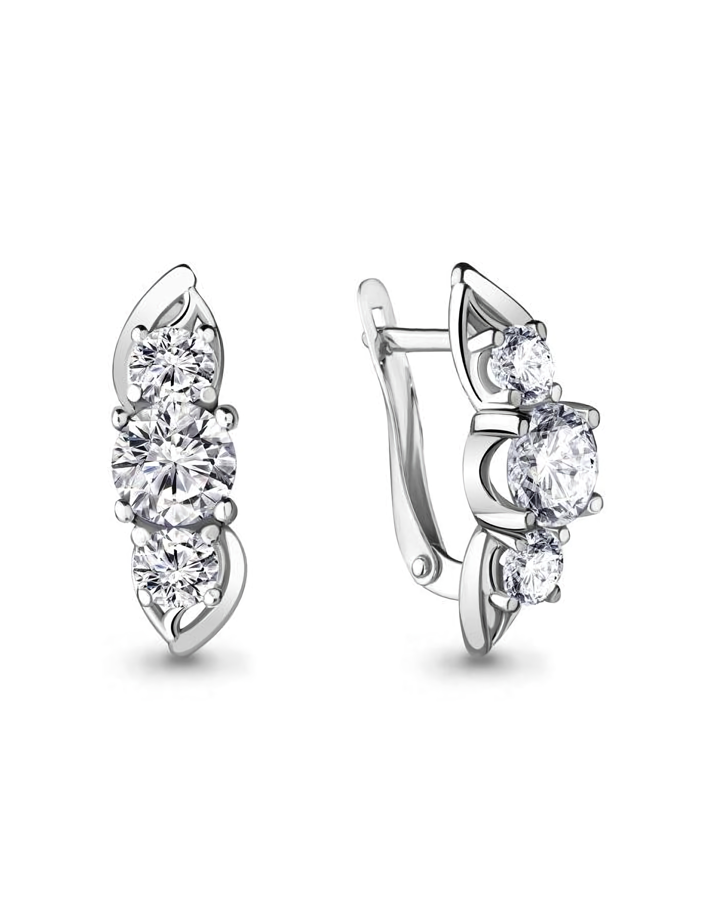 

Серьги из серебра TEO MAORI 8436671А.5, фианит, 8436671А.5