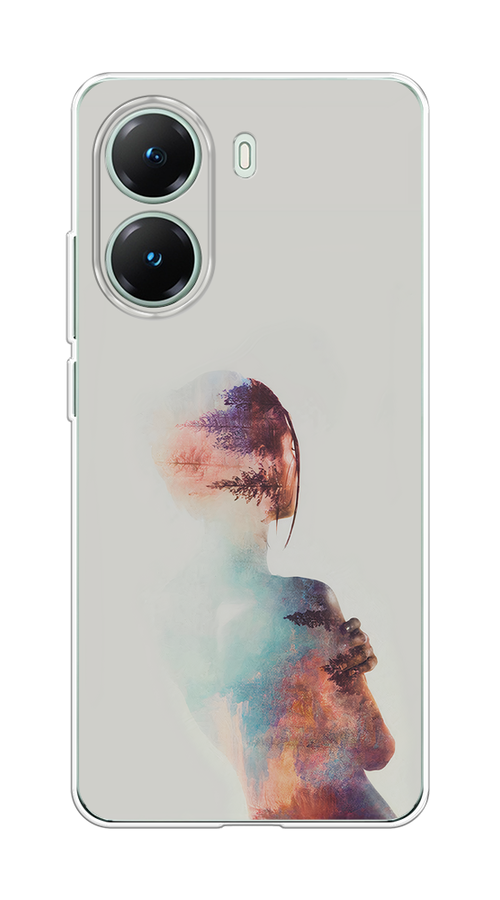 

Чехол на Poco X7 Pro "Девушка-лес", Розовый;голубой;серый, 324050-1