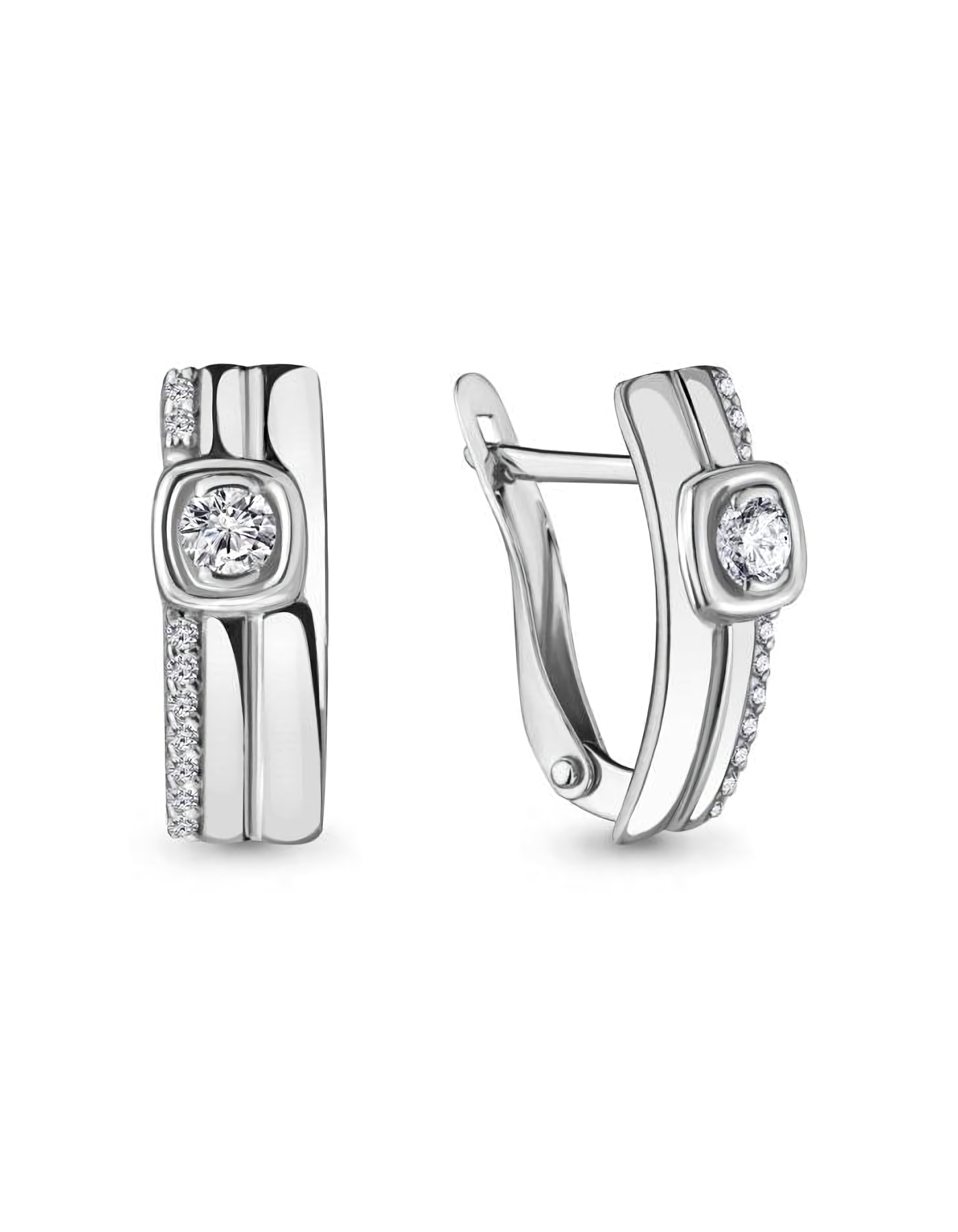 

Серьги из серебра TEO MAORI 8434191А.5, фианит, 8434191А.5