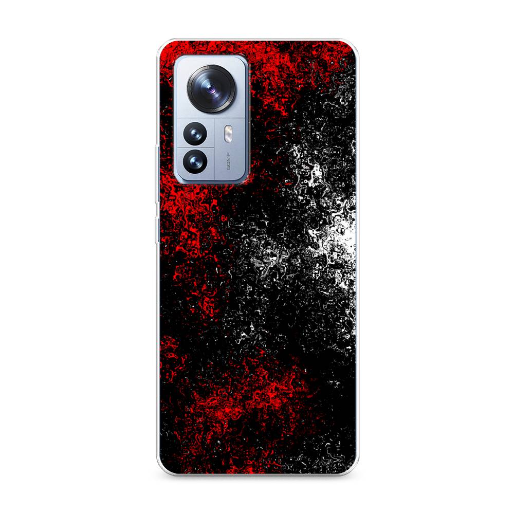 

Чехол на Xiaomi 12 Pro "Монотипия", Красный;черный;белый, 314450-3