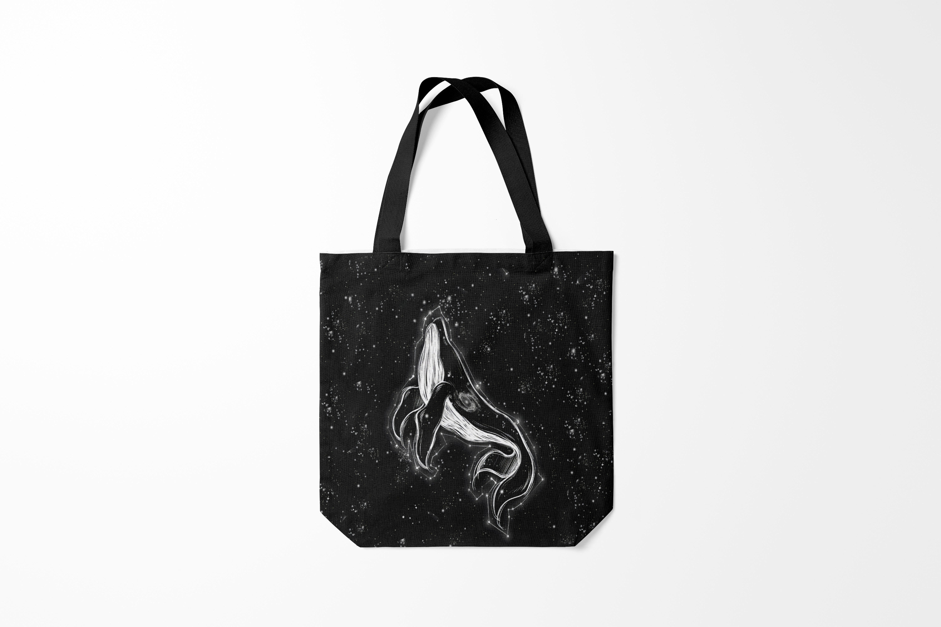 

Сумка шoппер унисекс Burnettie Модные Космический Кит, черный, Модные Космический Кит