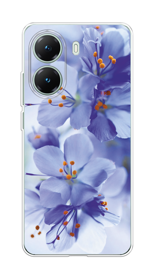 

Чехол на Poco X7 Pro "Фиолетовые цветки", Фиолетовый;синий, 324050-1